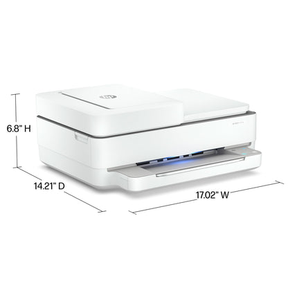 HP ENVY 6455e Wireless Color Inkjet Printer, Print, scan, copy, Easy setup, Mobile printing, Best-for-home, Instant Ink with HP+ (3 months included),white