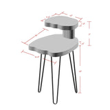 Greenage Solid Cedar Roots Dual Top End Table, 18" x 16" x 26" High Plant Stand, Sturdy Side Table Live Edge Coffee Table for Living Room Bedroom Home Decor Greenage