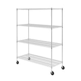 Heavy-Duty Steel Wire Storage Shelves on Wheels - Adjustable Height, NSF Certified by SafeRacks SafeRacks