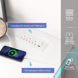 LED TV Stand for 95 Inch TV, Modern Gaming TV Stand with Power Outlet, High Gloss TV Console Entertainment Center with Storage for Living Room, Bedroom (83 Inch,White) Hlivelood