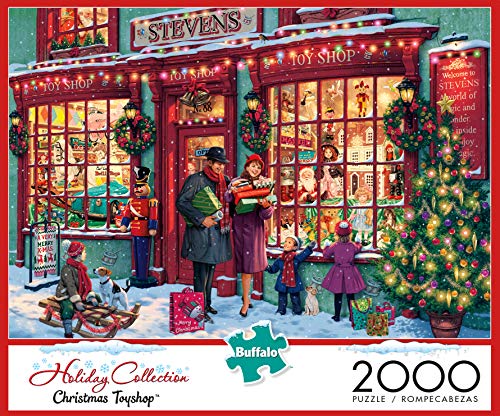 Buffalo Games - Christmas Toyshop - 2000 Piece Jigsaw Puzzle for Adults Challenging Puzzle Perfect for Game Nights - 2000 Piece Finished Size is 38.50 x 26.50 - WoodArtSupply