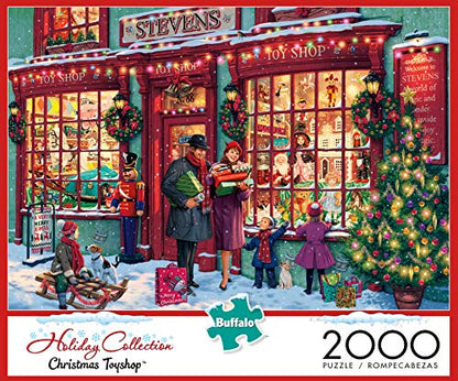 Buffalo Games - Christmas Toyshop - 2000 Piece Jigsaw Puzzle for Adults Challenging Puzzle Perfect for Game Nights - 2000 Piece Finished Size is 38.50 x 26.50 - WoodArtSupply