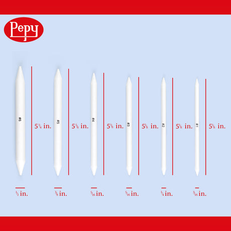 Pepy 6 PCS Blending Stumps for Drawing, Shading, Blending, Charcoal, Graphite, Colored Pencil, Pastel, Oil Pastel; Art Blenders for Paper Sketch Drawing Pepy