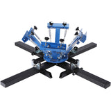 VEVOR Screen Printing Machine, 4 Color 4 Station 360° Rotable Silk Screen Printing Press, 21.2x17.7in / 54x45cm Screen Printing Press, Double-Layer Positioning Pallet for T-Shirt DIY Printing VEVOR