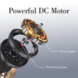 VACILL 52 inch Wood Ceiling Fan with Light and Remote,Noiseless DC Motor,6 Speed Levels,LED Dimmable,Dark Brown Wood Blade VACILL