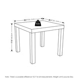 Furinno Classic Square Parsons Side End Table, 1-Pack, White Furinno