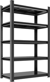 Notmise Garage Shelving, Industrial Metal Unit 2400Lbs - 5-Tier Adjustable Storage, Easy Assembly for Pantry, Garage, Warehouse (63" H x 36" W x 14" D) Notmise