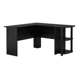 Ameriwood Home Dakota L-Shaped Desk with Bookshelves (Black Ebony Ash) Ameriwood Home