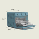 bella Air Fry Toaster Oven, 7 Preset Cooking Options, Dishwasher-Safe EverGood Coated Trays Included, 60-Minute Auto Shutoff w Audible Timer, Power Indicator Light, 1700 Watt, Surf BELLA