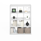Furinno Simple Cube Storage Organizer, 12-Cube Display Shelf, Open Back Shelving Unit, Storage Shelves, Extra Thick Frame, for Organization and Storage, Living Room, Home Office, White Furinno