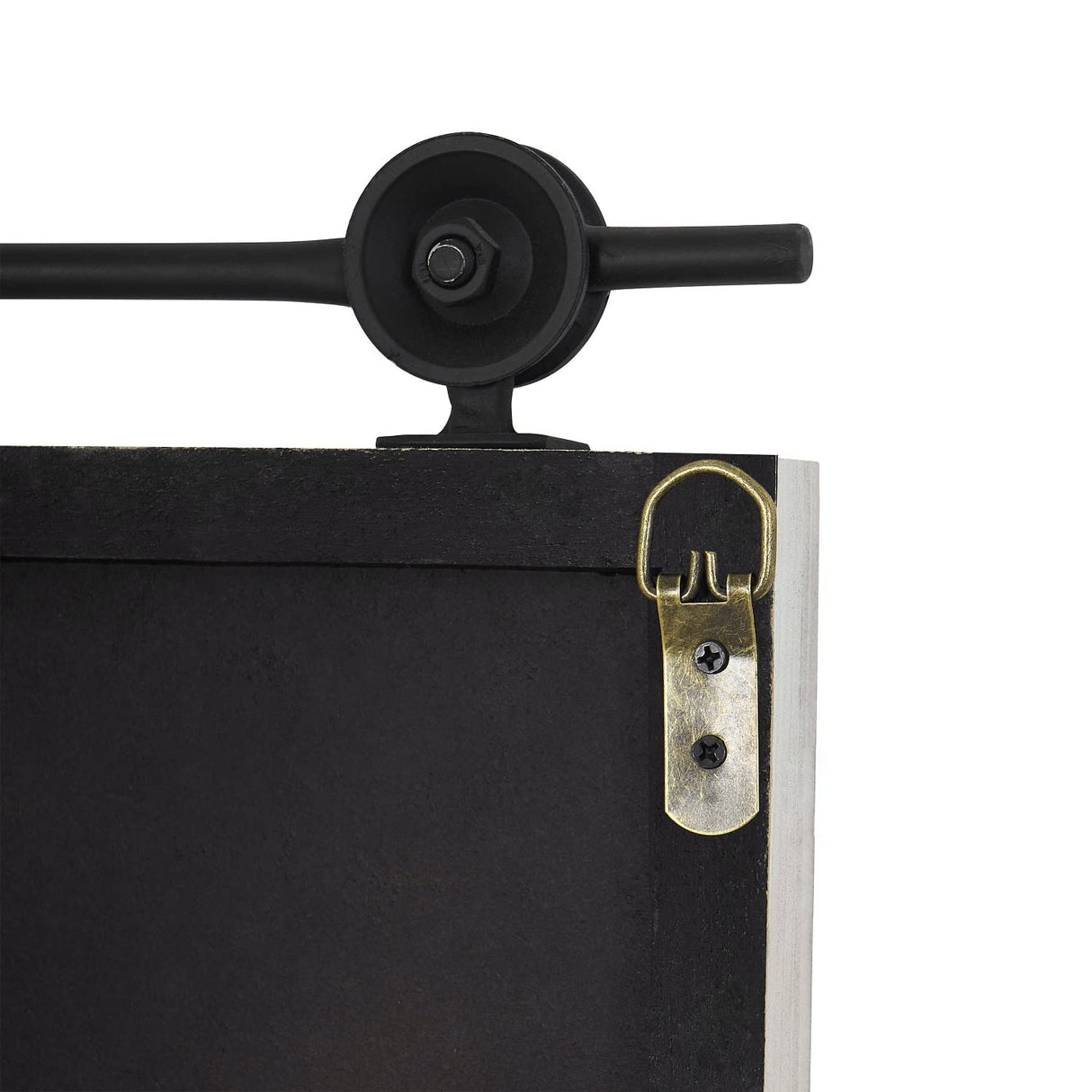 FLORA Large Farmhouse Wall Clock,Rustic Barn Door Wall Clocks for Living Room Decor, Battery Operated 29.5" H x 27" W, Whitewash FLORA