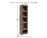 Signature Design by Ashley Trinell Rustic Entertainment Center Pier Bookcase with 3 Adjustable Shelves, Natural Brown Signature Design by Ashley