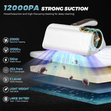 Mattress Vacuum Cleaner, UV Bed Vacuum Cleaner, 12KPa Powerful Suction with Hepa Filter for Dust, Pet Hair Handheld Mattress Deep Cleaner Effectively Clean Up Bed, Pillows, Cloth Sofas, Carpets MS.Tranquil