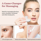 leiwo Stainless Steel Gua Sha and Face Roller Set, Facial Tool for Face Sculpting, Metal Skin Care, Massager for Women leiwo