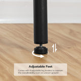 HOOBRO Bar Stools, Set of 2 Bar Chairs, Kitchen Round Height Stools with Footrest, Breakfast Bar Stools, Sturdy Steel Frame, for Dining Room, Kitchen, Party, Easy Assembly, Rustic Brown BF03BY01 HOOBRO