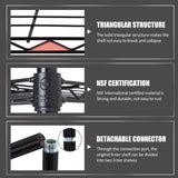 NChanmar 6-Tier Wire Shelving Unit Storage Shelves Metal Shelves 60"x23"x13" Heavy Duty Metal Storage Rack Wire Rack NSF Height Adjustable for Home Kitchen Bathroom Garage Shelving(Black) NChanmar