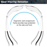 Salfboy 10 Pack Clear Safety Glasses with ANSI Z87.1 Scratch Resistant Eyewear for Women Man Lab Goggles Eye Protection Salfboy