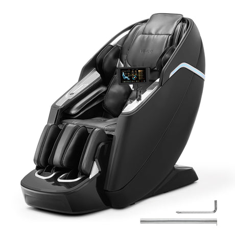 VEVOR 4D+3D Full Body Massage Chair - SL Track, AI Voice Control, Electric Extendable Footrest, Yoga Stretch, TFT Touchscreen, Home Relaxation VEVOR