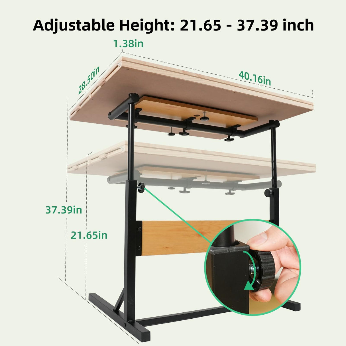 ALL4JIG 2000 Piece Jigsaw Puzzle Table with Legs,Wooden Jigsaw Puzzle Table with 4 Drawers & Cover,360°Rotating for Easy Access,Adjustable Angle & Height Adjustment ALL4JIG