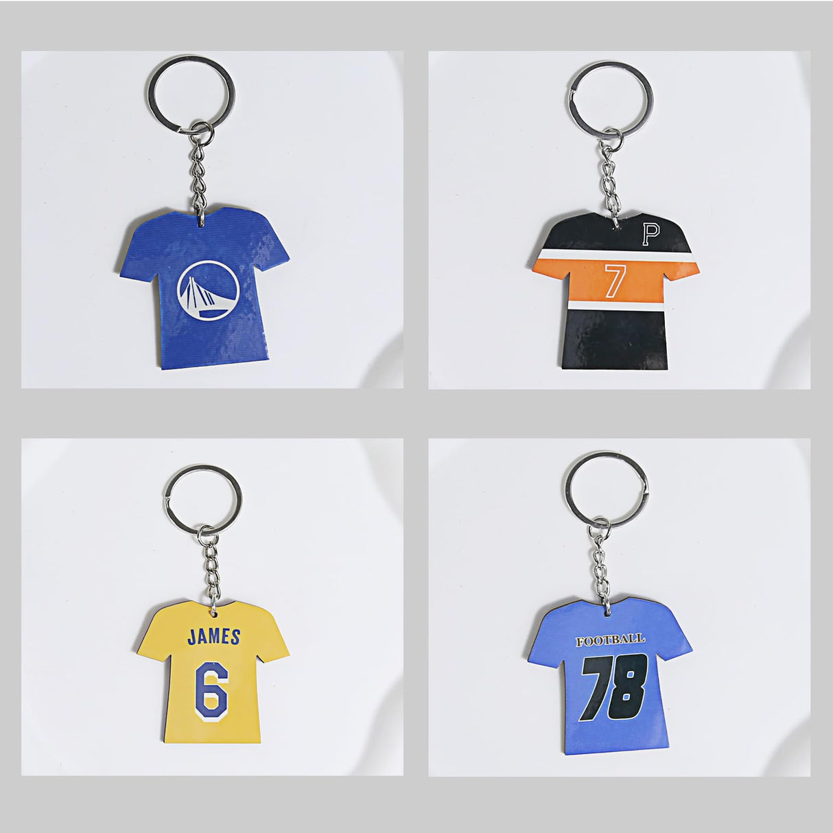 XKCWXY 72Pcs Sublimation Keychain Blanks Bulk - Sublimation Blanks Keychain with White Protective Film - MDF Sports Keychain - Heat Transfer Keychain Blanks Double Sided XKCWXY