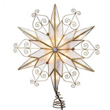 Kurt Adler UL3110 10-Light 6-Point Capiz Star Treetop With Scroll Design Kurt S. Adler