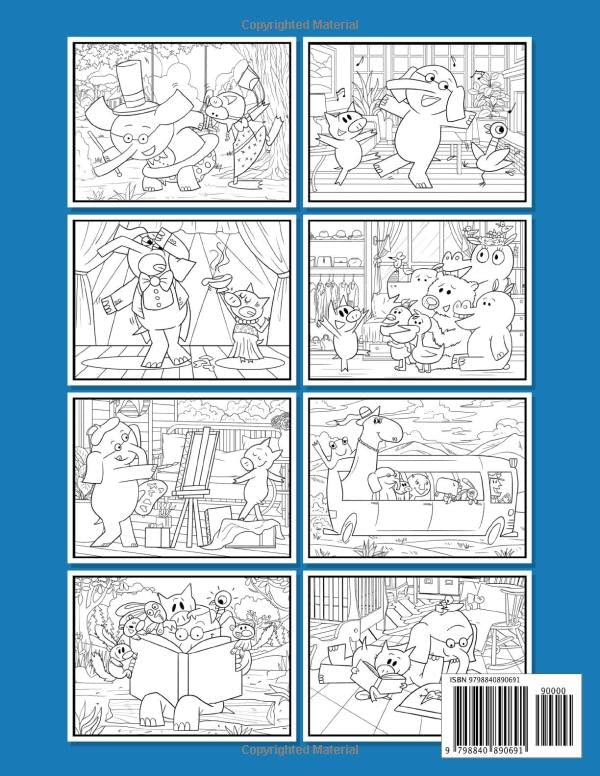 Elephant Coloring Book: Featuring Everything And Simple Piggie Adult Books For Men Women Anxiety Majosta