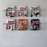 ROYALITA 2-Pack Acrylic Magazine Holder Brochure Holder, 17" Record Holder Magazine Rack, Fashion Hanging Bookshelf Literature Storage Rack for Waiting Room, Living Room, Office, Clear 17 Inch ROYALITA