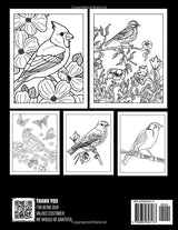 Songbirds Coloring Book: Fun And Easy Coloring Pages In Cute Style For All Ages To Relax And Unwind Majosta