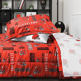 FOCO Cleveland Browns NFL Team Color Bed In a Bag Comforter Bedding 5 Piece Twin Set FOCO