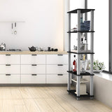 Tangkula 57" Storage Shelves, Space-Saving 5-Tier Storage Rack Organizer Multi-Use Shelving Unit for Home/Office/Dormitory/Garage/Warehouse (Black) Tangkula