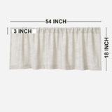 Kitchen Valances for Windows Modern Farmhouse Cotton Linen Valance Curtains Topper Country Rustic Bathroom Small Window Treatment Bohemian Decor (54x18 inch, Natural) Oindec