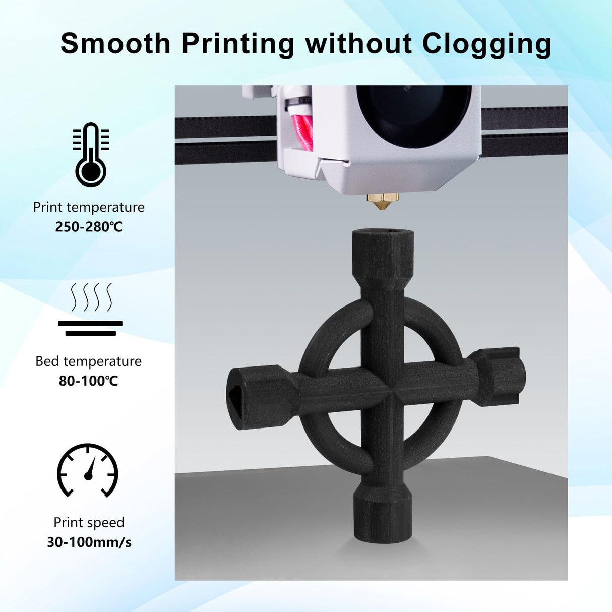 IEMAI Carbon Fiber PC Filament 1.75mm, High-Temp & Impact Resistant Reinforced Polycarbonate (PC-CF) 3D Printer Filament, High Strength & Rigidity, Black 1kg Spool IEMAI