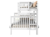 Bedz King BK961EL Bunk Bed, Twin over Full, White Bedz King