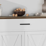 SLEKVERSA 55" Sideboard with Storage Kitchen Storage Cabinet with 3 Drawers, Modern Large Wood Farmhouse Buffet Cabinet TV Stand Coffee Bar for Living Room Hallway SLEKVERSA