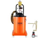 VEVOR Grease Pump, 5 Gallon Air Grease Pump with 13 ft High Pressure Hose and Grease Gun, 20L Pneumatic Grease Pump with Wheels, Portable Lubrication Grease Pump VEVOR