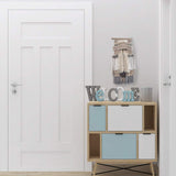 Rustic Wooden Teal Home Sign Decorative Cutout Letters Freestanding Block Word Sign Hanging Ornament Table Shelf Decor (Welcome) E-view