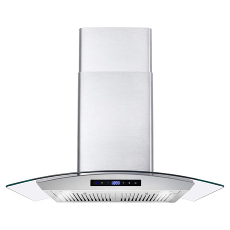 COSMO COS-668WRCS75 30 in. Vista Collection 380 CFM Ducted Wall Mount Range Hood, Touch Controls, LED Lights, Stainless Steel COSMO
