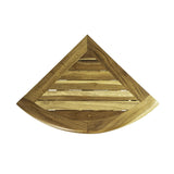 EcoDecors, Snazzy Corner, Teak Corner Shower Stool, Teak Corner Shower Bench, Teak Shower Stool for Inside Shower, Teak Bench Shower, Teak Corner Shelf, Teak Shower Table EcoDecors