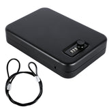 Dalmbox Gun Safe for Pistols X Large, 11 x 7 x 3 Inches, Handgun Lock Box with Combination Lock Portable Travel Pistol Safe for Car, Home, Travel Dalmbox