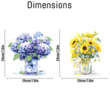 2 Packs Framed Flower Paint by Numbers Kit for Adults, Easy Acrylic Paint by Numbers on Canvas with Paints and Brushes, Small Flowers Arts and Crafts Kits for Home Wall Decor(8 * 8inch) Clendo