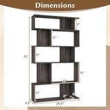 Giantex 5-Tier Bookshelf, 10-Cube Geometric Book Case with 5 Closed-Back Cubbies, Anti-toppling Kits, Open Display Storage Shelf for Living Room, Home Office, Bedroom, Gray Giantex