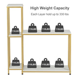 GOLASON Fish Tank Stand for up to 29 Gallon Aquarium, Reptile Terrariums Tank Stand, Metal Wooden Aquarium Stand, Gold GOLASON