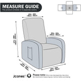 Jcones 3 Pieces Plush Fabric Extra Small Recliner Chair Covers Stretch Recliner Slipcover for Lazy Boy Wide Recliner Chair Washable (Black) Jcones