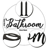 Jetec Iron Farmhouse Metal Sign Rustic Letter Sign Farmhouse Door Wall Art Vintage Room Wall Art with Black Letter(Bathroom) Jetec