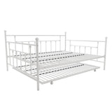 DHP Manila Metal Queen Size Daybed and Full Size Trundle (White) DHP