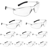 Salfboy 10 Pack Clear Safety Glasses with ANSI Z87.1 Scratch Resistant Eyewear for Women Man Lab Goggles Eye Protection Salfboy