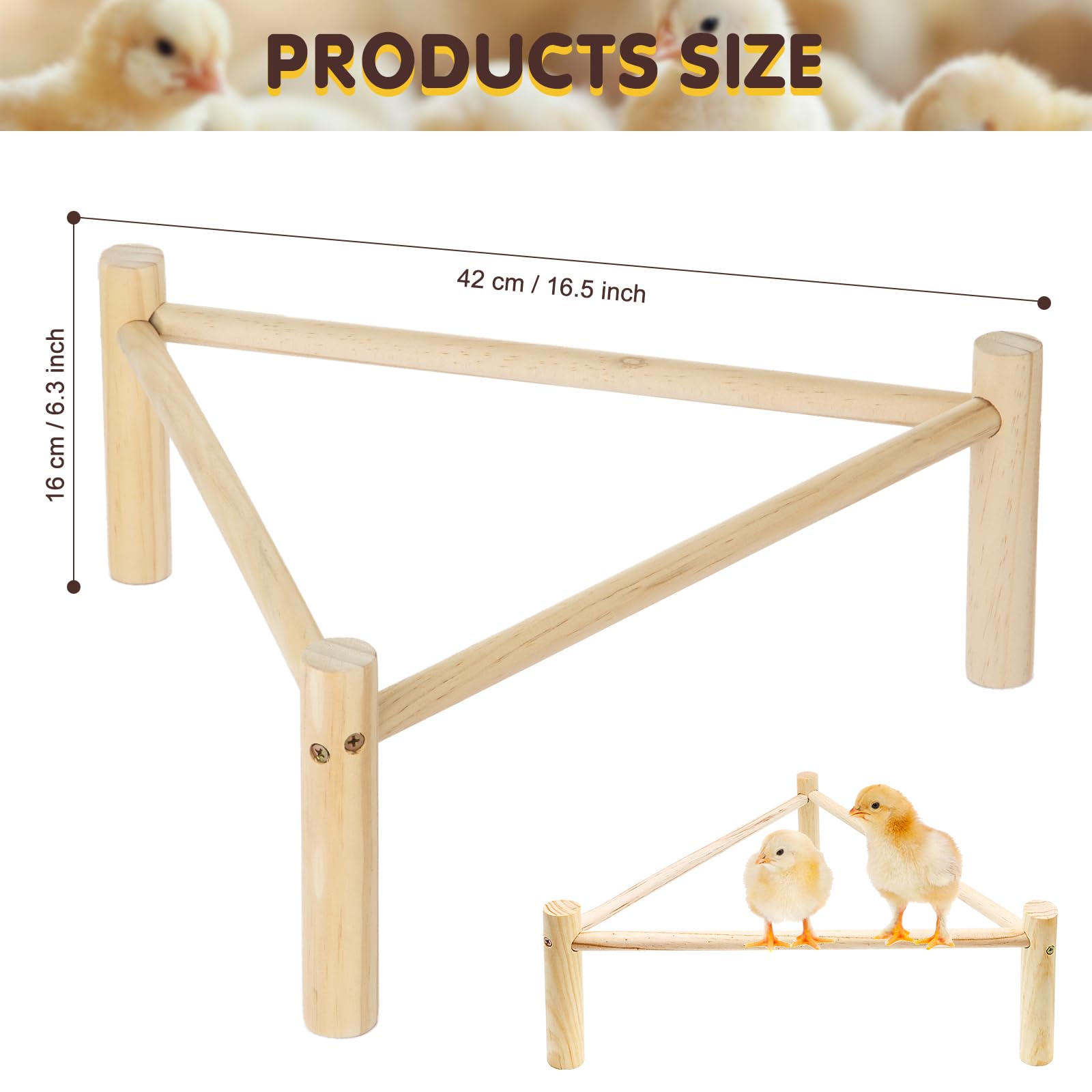 Chicken Toys, Chicken Coop Accessories, Chicken Perch, Strong Roosting Bar for Coop & Brooder, Chicken Perches Roosting, Training Perch for Large Bird, Parrots, Macaw, Chicken Wood Stand for  - WoodArtSupply