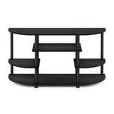 Furinno JAYA Simple Design Corner TV Stand, Espresso/Black Furinno