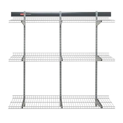 Rubbermaid Fasttrack Rail Storage 48"x16" 3-Shelf Kit, 350 lbs. Per Shelf, for Home/Garage/Shed/Workshop Organization