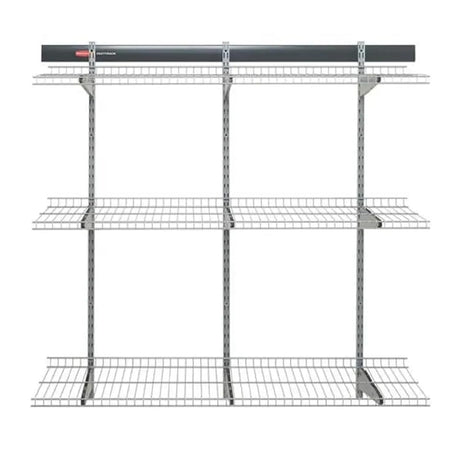 Rubbermaid Fasttrack Rail Storage 48"x16" 3-Shelf Kit, 350 lbs. Per Shelf, for Home/Garage/Shed/Workshop Organization Rubbermaid